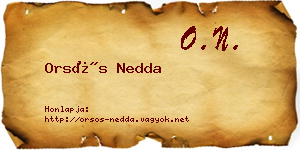 Orsós Nedda névjegykártya