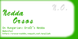 nedda orsos business card